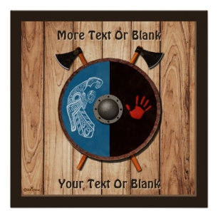 Poster Bouclier viking et axes