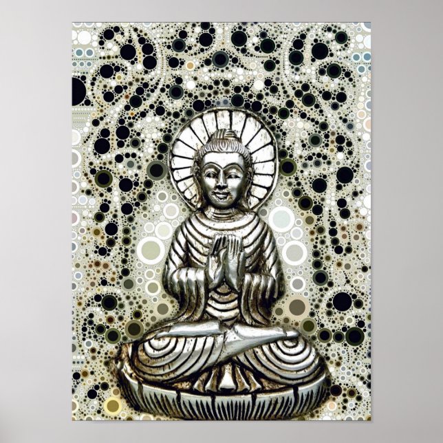 Poster Bouddha Argent (Devant)