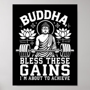 Poster Bouddha bénisse ces gains que je suis sur le point