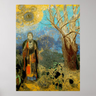 POSTER BOUDDHA BY REDON LARGE PRINT ON CANVAS