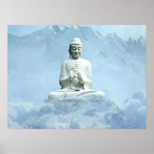 Poster Bouddha dans les nuages
