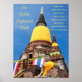Poster Bouddha et le noble huitième chemin
