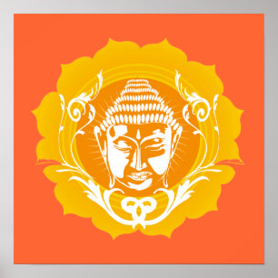 Poster Bouddha Face Art