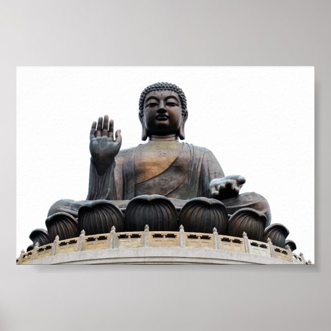 Poster Bouddha géant Hong Kong assis (Devant)