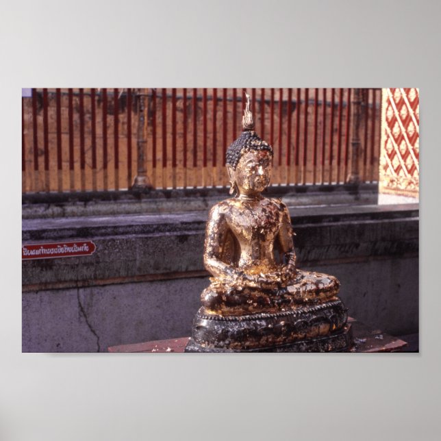 Poster Bouddha Gold Leaf (Devant)