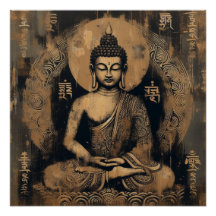 BOUDDHA MÉDITAIRE PEINTURE ACRYLIQUE #1