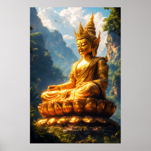 Poster Bouddha Seigneur de la Terre d'Or