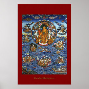 Poster Bouddha Shakyamuni 3 Série d'affiches d'art religi