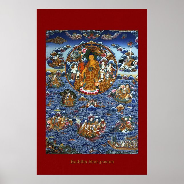 Poster Bouddha Shakyamuni 3 Série d'affiches d'art religi (Devant)