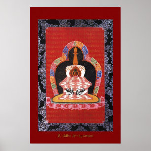 Poster Bouddha Shakyamuni 4 Série d'affiches d'art religi