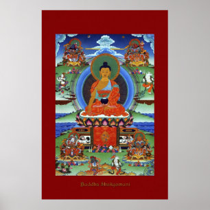 Poster Bouddha Shakyamuni Série d'affiches d'art religieu