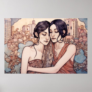 Poster Bouddha sous un soleil de South Beach