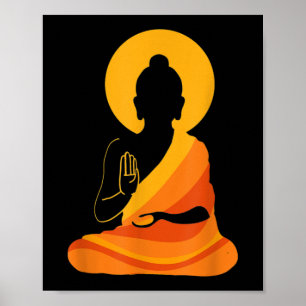 Poster Bouddha YingYang Zen Yoga, Détendez-vous, Profitez