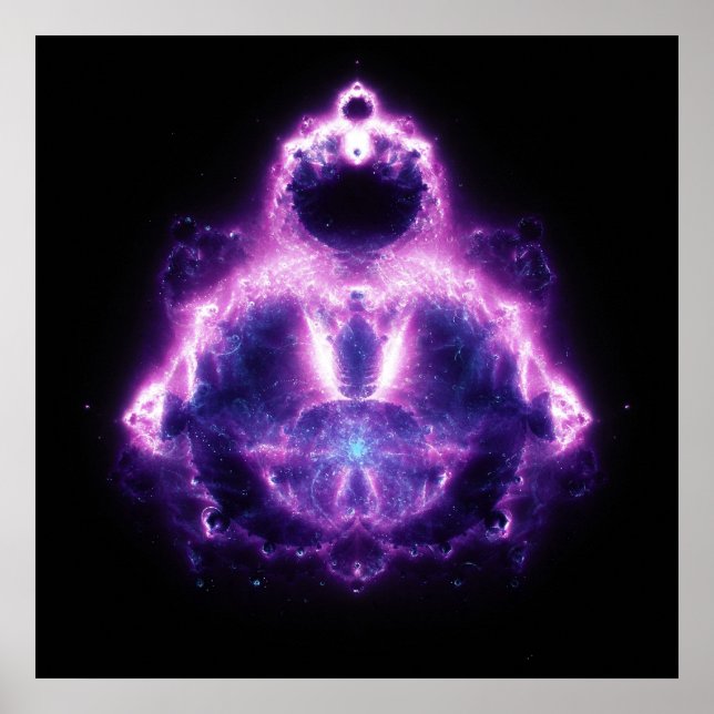 Poster Bouddhabrot Mandelbrot Set Gautama Bouddha (Devant)