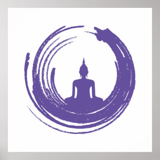 Poster Bouddhisme Ensō Budha Spiritualité zen