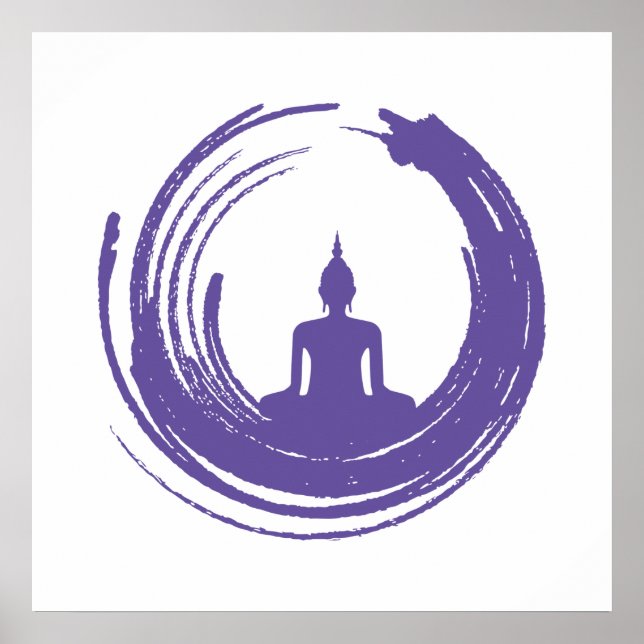 Poster Bouddhisme Ensō Budha Spiritualité zen (Devant)