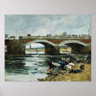 Poster Boudin - Blanchisseuses près du pont 1883