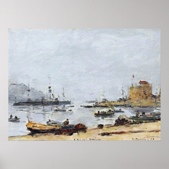 Poster Boudin - Port À Villefranche 1892 (Devant)