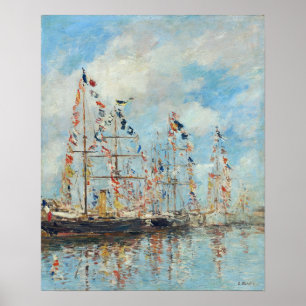 Poster Boudin - Yacht Basin At Trouville-Deauville 1895