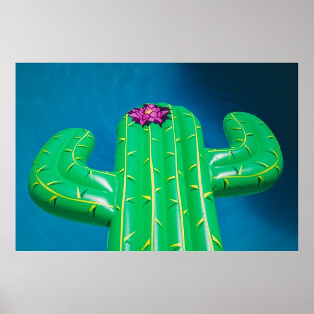 Poster Bouée de cactus gonflable (Devant)