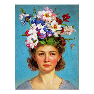 Poster "Bouffant en fleurs" Anna - Art & Floral Society