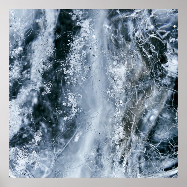 Poster Bouffée d'eau sur arrière - plan blanc (Devant)