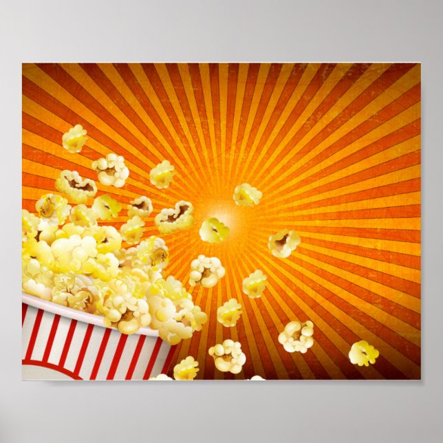 Poster Bouffon de Popcorn rétro mignon| Film|Film (Devant)