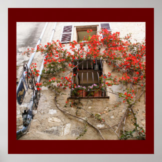 Poster Bougainvilliers à la fenêtre