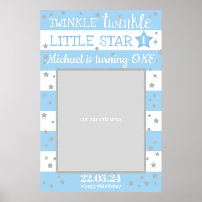 Poster Bougie Anniversaire Scintillement Scintillement Pe (Devant)