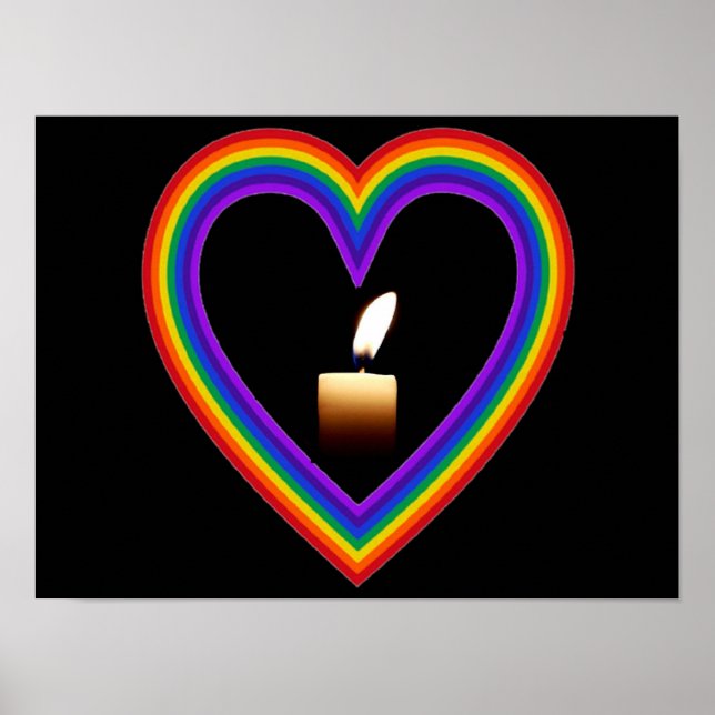 Poster Bougie D'Affiche Dans Un Arc En Ciel (Devant)