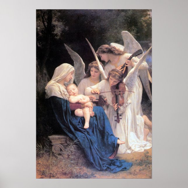 Poster Bouguereau-Chant des Anges lg (Devant)