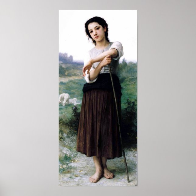 Poster Bouguereau - Jeune Bergere Debout (Devant)