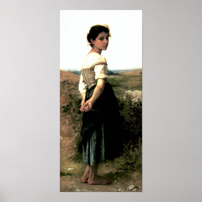 Poster Bouguereau - La Jeune Bergere (Devant)