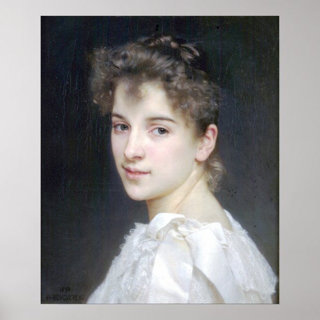 Poster Bouguereau - Portrait de Gabrielle Cot (Devant)