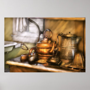 Poster Bouilloire - pots et fers de thé