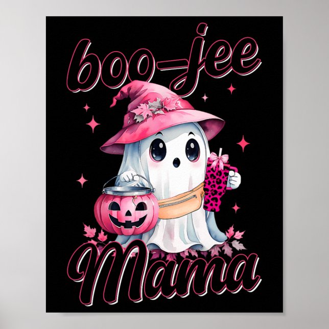 Poster Boujee Boo Jee Éffrayant Citrouille d'Halloween ro (Devant)
