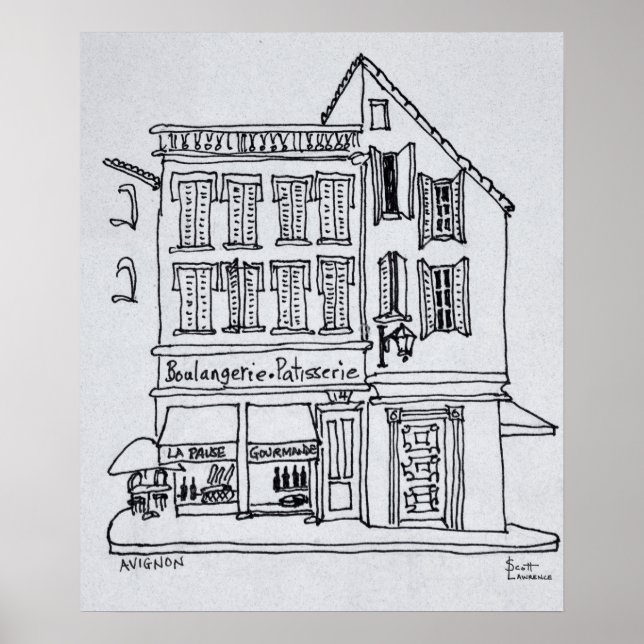 Poster Boulangerie Patisserie, Avignon (Devant)