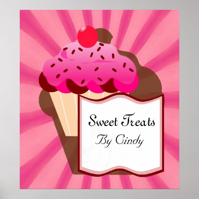 Poster Boulangerie Sweet Cupcake (Devant)