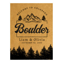 Boulder Colorado Mariage minimaliste Bienvenue