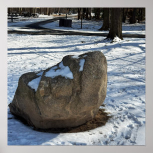 Poster Boulder dans l'affiche de neige