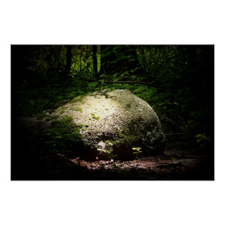 Poster Boulder dans les bois