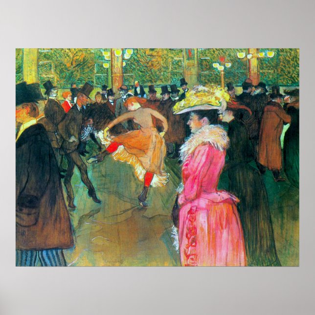 Poster Boule dans la Rouge par Toulouse-Lautrec (Devant)