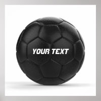 Boule de football noir moderne personnalisée