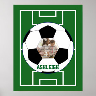 Poster Boule de football personnalisée et Modèle photo de