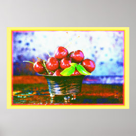 Poster "Boule De Fruits De Cerises" Belle Photo. Commande