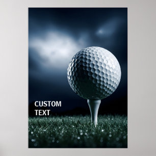 Poster Boule de golf spectaculaire personnalisée