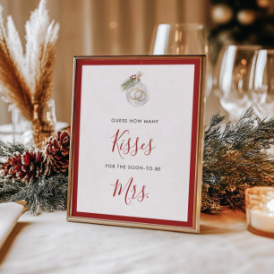 Poster Boule de Noël d'hiver Devinez combien