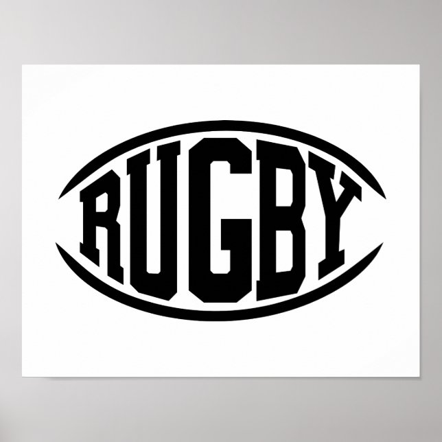 Poster Boule de rugby (Devant)