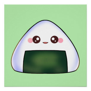 Poster Boule japonaise de riz Onigiri