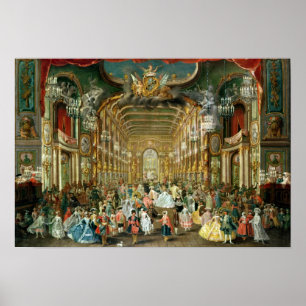Poster Boule masquée dans le Hoftheater, Bonn, 1754